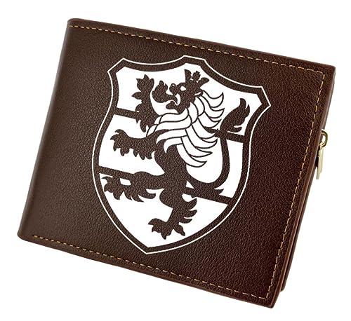 GROUSER Braun Manga Black Clover Bifold Wallets Mimosa Yami Visitenkartenhalter Anime Asta Wasserdicht PU Leder Billfold, 08 Billfold, Einheitsgröße, Casual von GROUSER