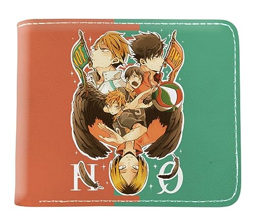 GROUSER Haikyuu Anime Bifold Wallets Oikawa Tooru Hinata Shoyo Manga Purse Tobio Kageyama Kotaro Bokuto Karasuno Billfold, 02 Haikyuu Billfold, Einheitsgröße, Casual von GROUSER