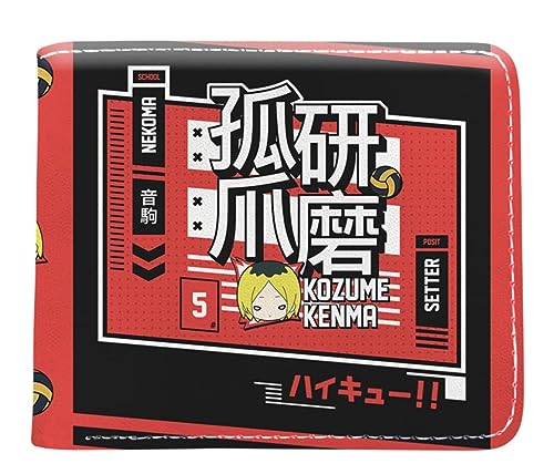 GROUSER Haikyuu Anime Bifold Wallets Oikawa Tooru Hinata Shoyo Manga Purse Tobio Kageyama Kotaro Bokuto Karasuno Billfold, 22 Haikyuu Billfold, Einheitsgröße, Casual von GROUSER