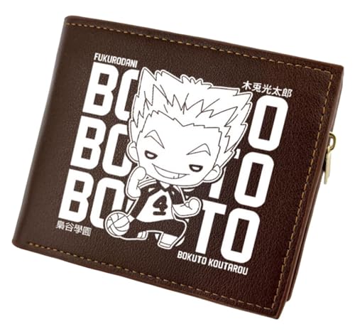 GROUSER Haikyuu Billfold Volleyball Club High School Manga Geldbörsen VBC Karasuno Oikawa Kenma Hinata Fly High to The Top Bifold Wallets, Bokuto, Einheitsgröße, Casual von GROUSER