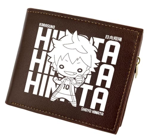 GROUSER Haikyuu Billfold Volleyball Club High School Manga Geldbörsen VBC Karasuno Oikawa Kenma Hinata Fly High to The Top Bifold Wallets, Hinata, Einheitsgröße, Casual von GROUSER