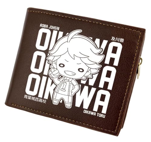 GROUSER Haikyuu Billfold Volleyball Club High School Manga Geldbörsen VBC Karasuno Oikawa Kenma Hinata Fly High to The Top Bifold Wallets, Oikawa, Einheitsgröße, Casual von GROUSER