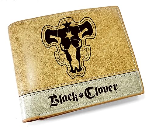 GROUSER Manga Bifold Wallets Damen Yuno Noell Silva Slim Geldbörse Herren Mimosa Yami Asta Anime Black Clover Billfold, 02 Geldbörse, Einheitsgröße, Casual von GROUSER