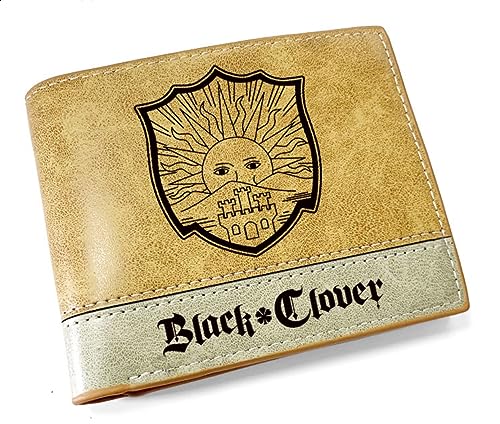 GROUSER Manga Bifold Wallets Damen Yuno Noell Silva Slim Geldbörse Herren Mimosa Yami Asta Anime Black Clover Billfold, 03 Geldbörse, Einheitsgröße, Casual von GROUSER