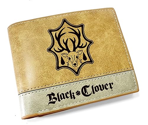 GROUSER Manga Bifold Wallets Damen Yuno Noell Silva Slim Geldbörse Herren Mimosa Yami Asta Anime Black Clover Billfold, 07 Geldbörse, Einheitsgröße, Casual von GROUSER