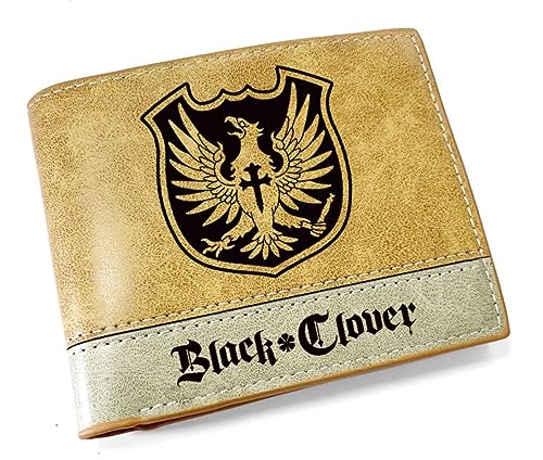 GROUSER Manga Bifold Wallets Damen Yuno Noell Silva Slim Geldbörse Herren Mimosa Yami Asta Anime Black Clover Billfold, 08 Geldbörse, Einheitsgröße, Casual von GROUSER