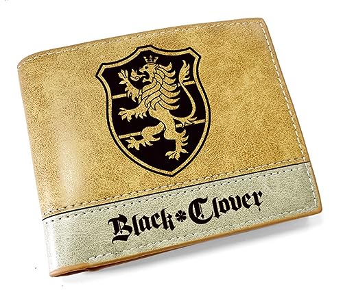 GROUSER Manga Bifold Wallets Damen Yuno Noell Silva Slim Geldbörse Herren Mimosa Yami Asta Anime Black Clover Billfold, 09 Geldbörse, Einheitsgröße, Casual von GROUSER