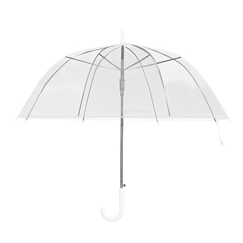 GROWNEER Durchsichtiger Regenschirm Stockschirme Ø87 CM Transparenter Regenschirm Eleganter Regenschirm In Transparent Mit C-Griff Ergonomischer Griff WeißEr Regenschirm Transparent GROWNEER Durchsichtiger Regenschirm Stockschirme Ø87 CM Transparenter Regenschirm Eleganter Regenschirm In Transparent Mit C-Griff Ergonomischer Griff WeißEr Regenschirm Transparent von GROWNEER