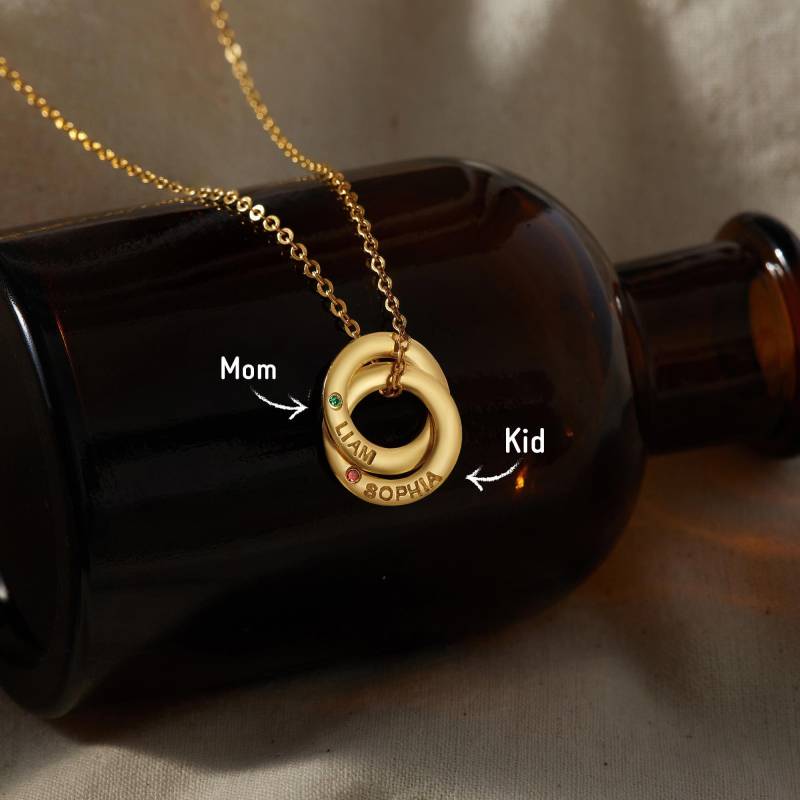 Neue Mutter Geschenk, Mütter Tochter Halskette, Zu Muttertag Geschenk Für Mutter, Kinder Namen Halskette Birthstone von GRSJewelry