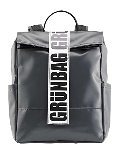 GRÜNBAG Alden Rolltop Rucksack, Handgemacht Wasserabweisend für Damen & Herren, Uni & Business Rucksack Laptopfach Nachhaltiger Alltag & Büro, Grau 18L von GRÜNBAG