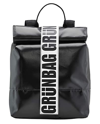 GRÜNBAG Norr Rolltop Rucksack, Handgemacht Wasserabweisend für Damen & Herren, Uni & Business Rucksack Laptopfach Nachhaltiger Alltag & Büro, Schwarz 18L von GRÜNBAG