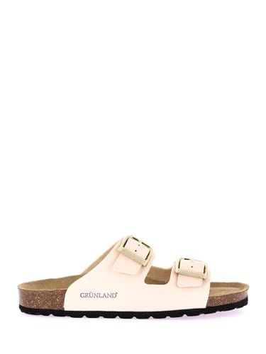 Grunland SARA CB9952 Pfirsichpuder Damen Hausschuhe Re-Soft Leder Schnallen anatomisch 38 von Grunland