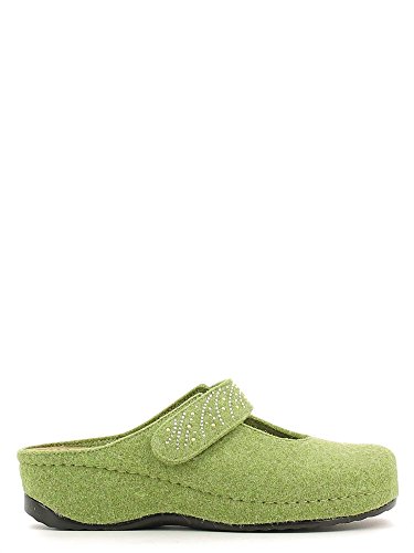 Grunland Damen Hausschuhe, Grün - Grün - Größe: 37 EUR von GRÜNLAND il benessere è naturale