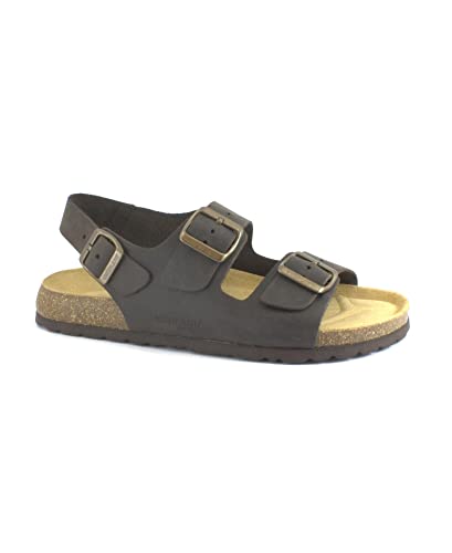 GRUNLAND BOBO SB0396 Mahagoni Herren Sandalen Nubuk Birke Lederbänder 42 von GRÜNLAND il benessere è naturale