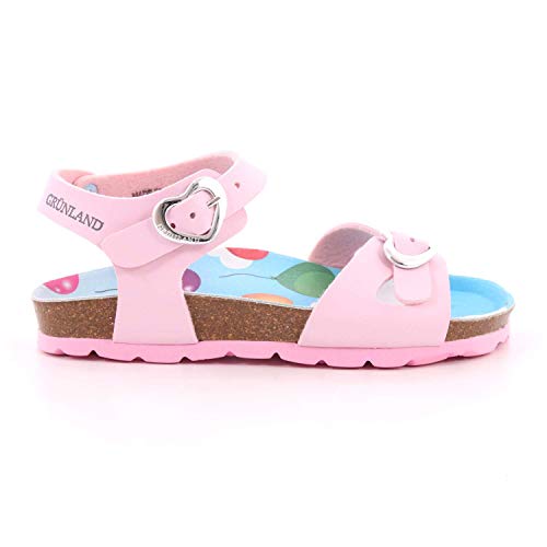 Grunland LUCE SB1239 32/36 pinkes Pudersandale kleines Mädchen schnallt birk Leder Luftballons 33 von GRÜNLAND