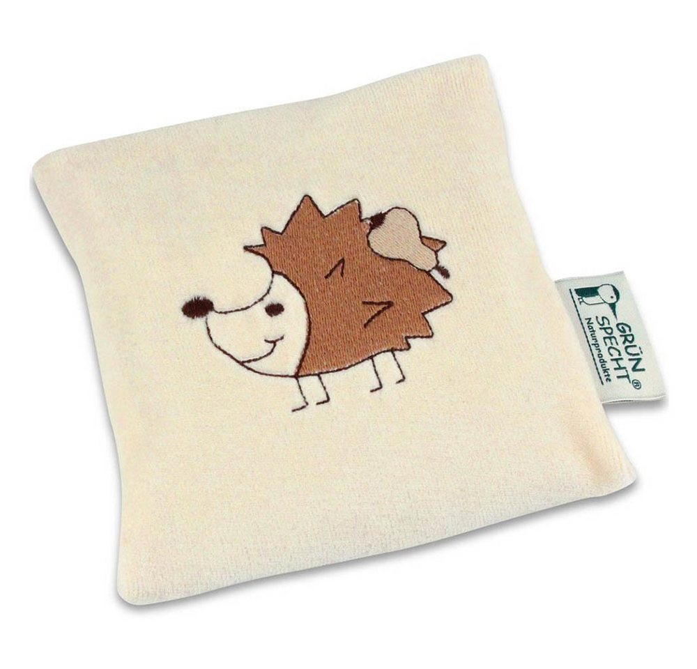 GRÜNSPECHT Kirschkernkissen Bio-Leinsamenkissen für Babys - Igel von GRÜNSPECHT