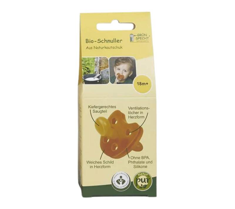 GRÜNSPECHT Schnuller Bio-Schnuller Größe 3, Naturkautschuk von GRÜNSPECHT