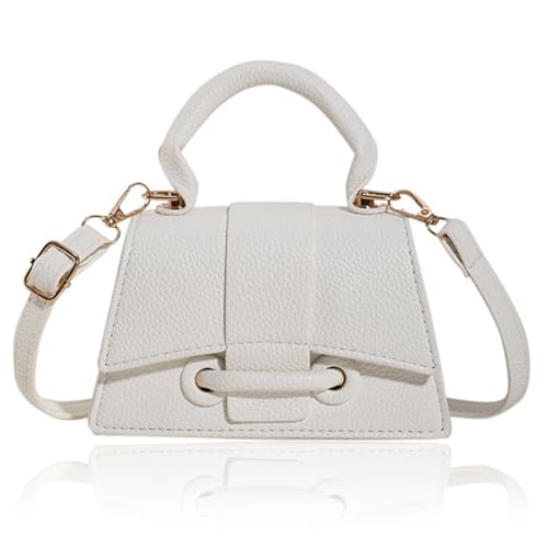 GRUMOTA Mini-Geldbörse für Damen, PU-Leder, Griff oben, Abendhandtasche, niedlich, klein, Crossbody-Tasche, Weiss/opulenter Garten von GRUMOTA
