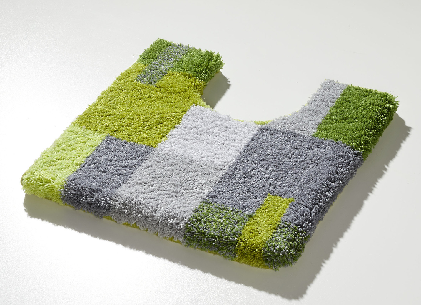 Badgarnitur in Supersoft-Qualität, Größe 108 (Stand-WC-Vorleger, 50x 50 cm), Grün-Grau von GRUND