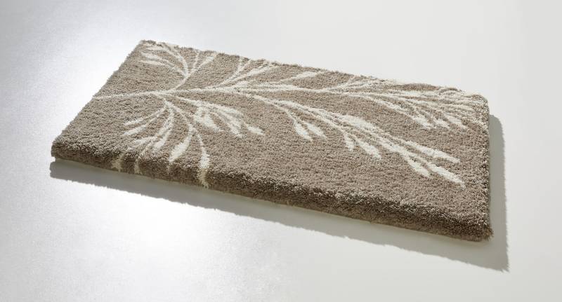 Badgarnitur mit rutschhemmender Latexierung, Größe 108 (Stand-WC-Vorleger, 50/ 50 cm), Taupe von GRUND