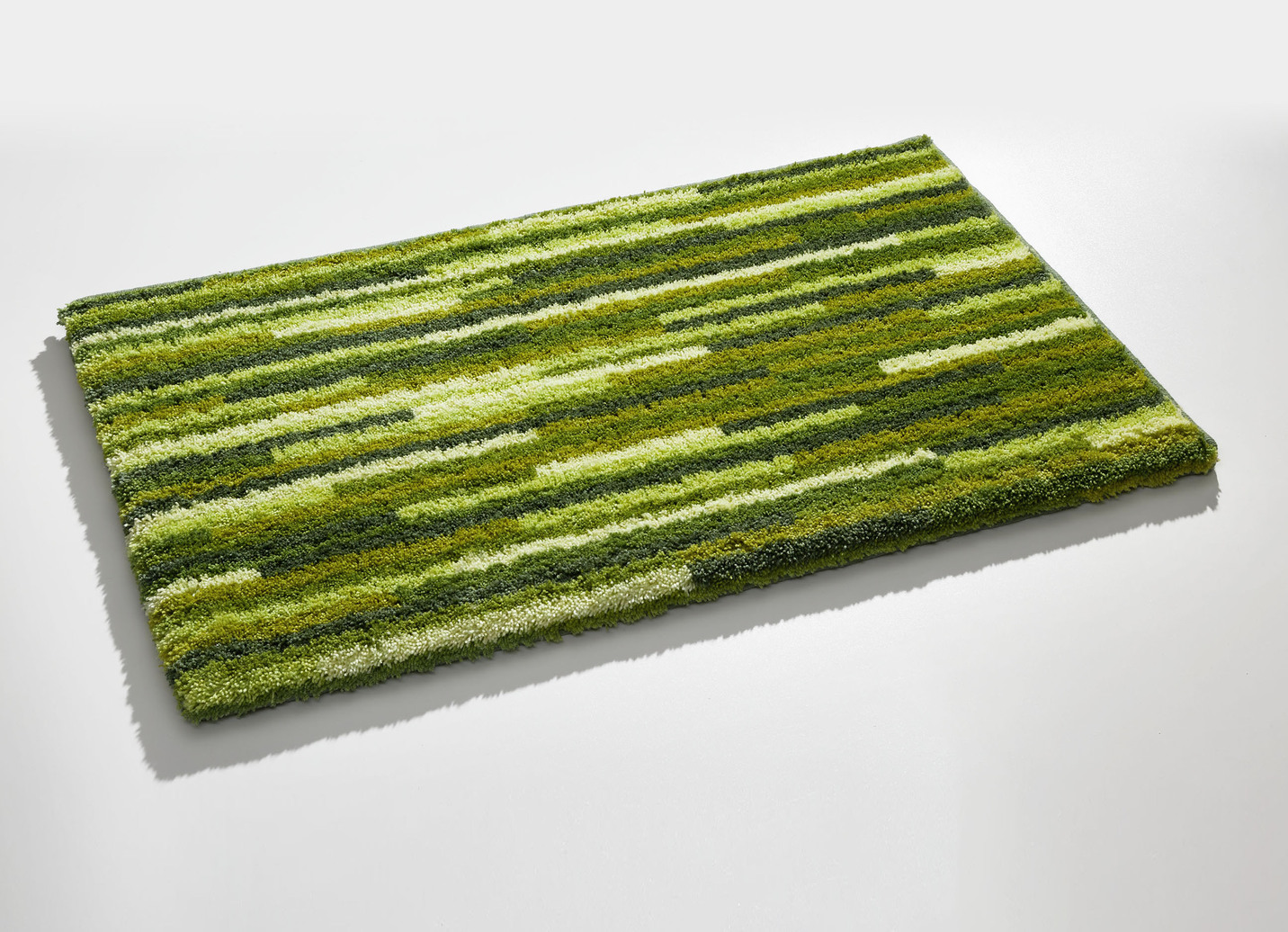 Badgarnitur  mit rutschhemmender Rückseite, Größe 109 (Hänge-WC-Vorleger, 50/ 50 cm), Grün von GRUND