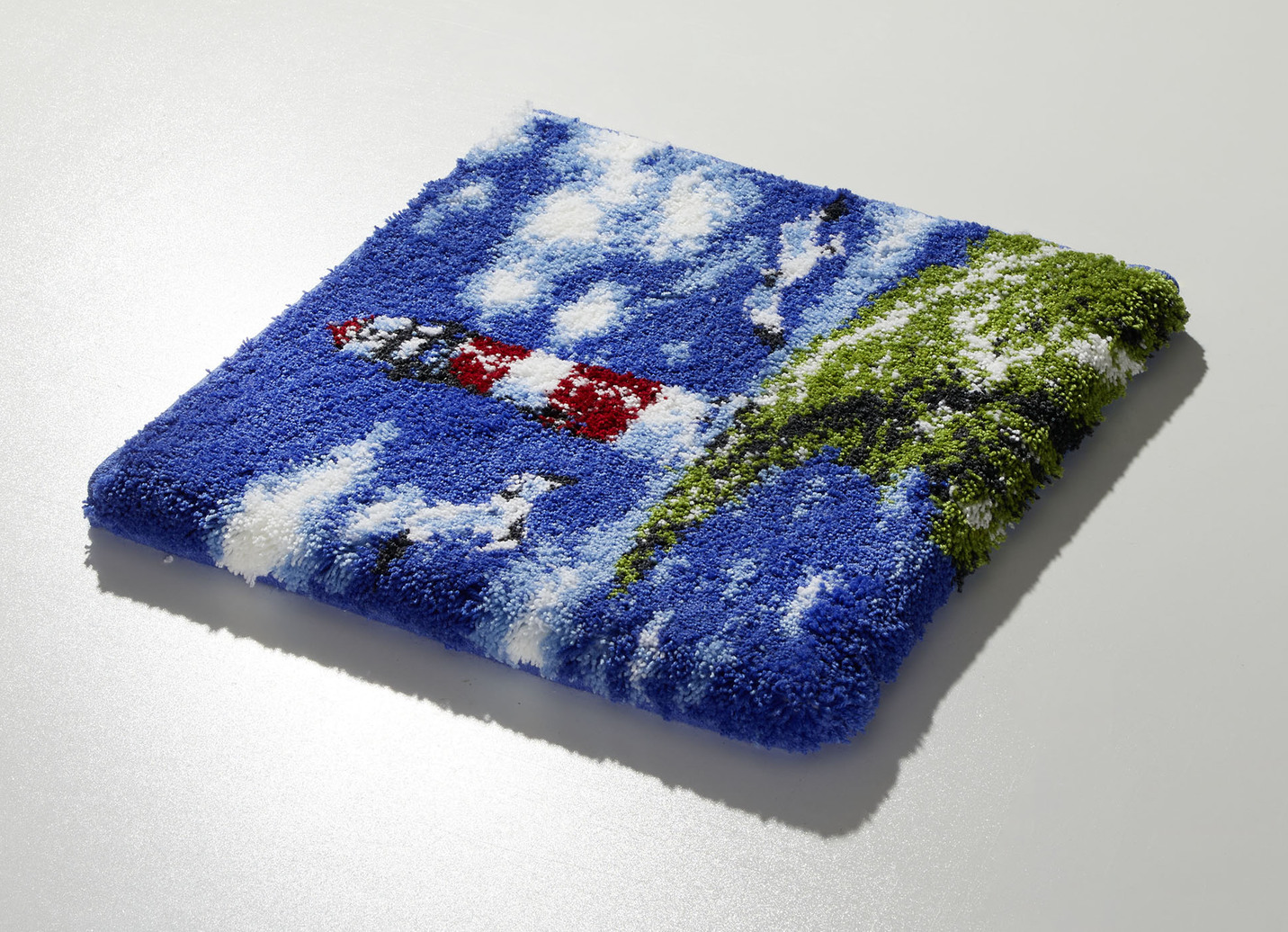 Badgarnitur von Grund mit maritimem Dessin, Größe 109 (Hänge-WC-Vorleger, 50x 50 cm), Multicolor von GRUND