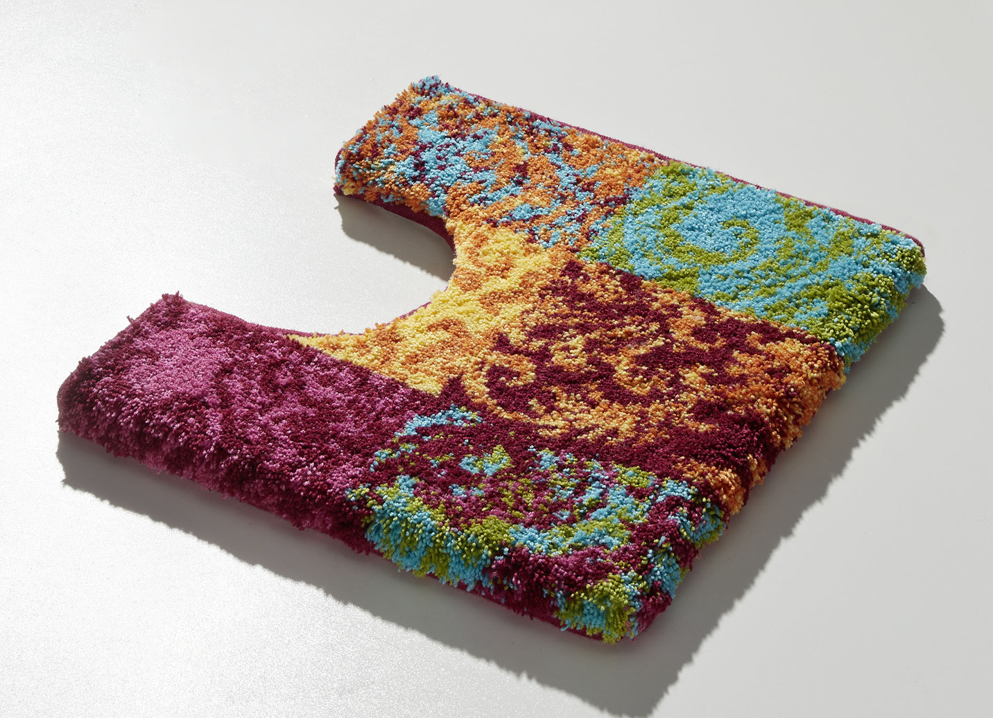 Badgarnitur von Grund mit weichem Flor, Größe 108 (Stand-WC-Vorleger, 50x 50 cm), Multicolor von GRUND