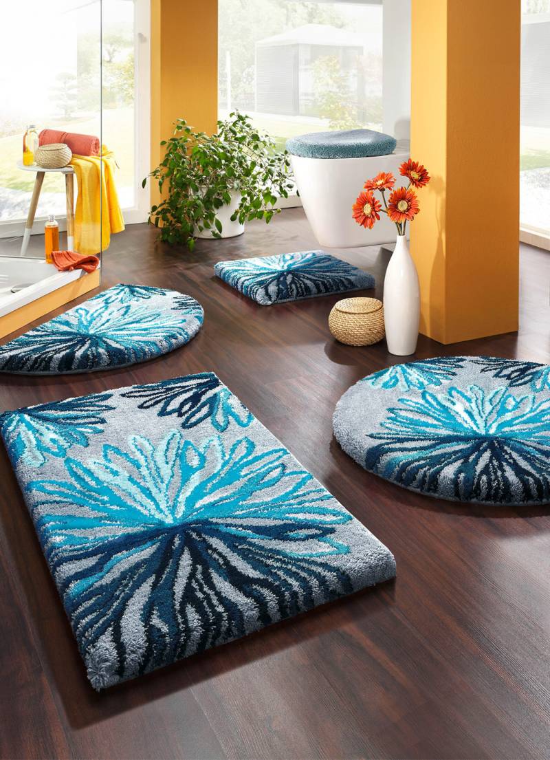 Supersofte Badgarnitur aus dem Hause "Grund", Größe 109 (Hänge-WC-Vorleger, 50/ 50 cm), Türkis von GRUND