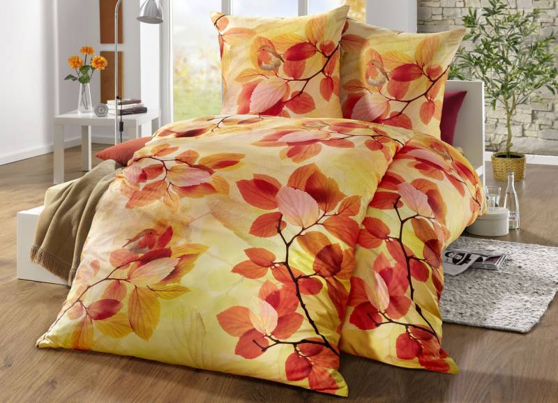 Microfaser-Bettwäsche-Garnitur von Grund, Größe 111 (40x80 + 135x200 cm), Terra von GRUND