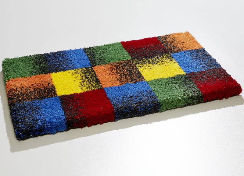 Supersoft Badgarnitur mit rutschhemmender Rückseite, Größe 109 (Hänge-WC-Vorleger, 50/ 50 cm), Bunt von GRUND