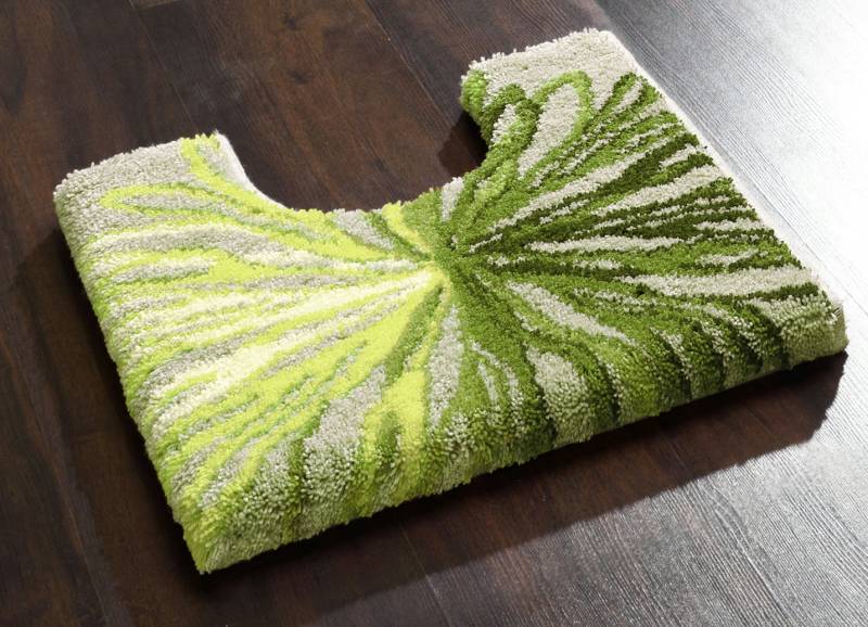 Supersofte Badgarnitur aus dem Hause "Grund", Größe 108 (Stand-WC-Vorleger, 50/ 50 cm), Grün von GRUND