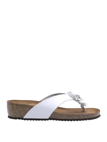 GRUNLAND Damen-Flip-Flops - Weiß Modell CC0067 CC0067 Leder, Weiß, 38 EU GRUNLAND Damen-Flip-Flops - Weiß Modell CC0067 CC0067 Leder, Weiß, 38 EU von GRUNLAND