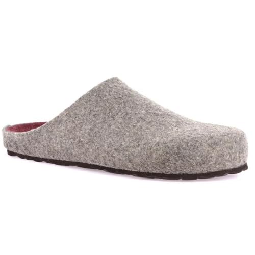 GRUNLAND Hausschuhe für Herren, warme Hausschuhe aus regeneriertem Wollfilz mit bequemem Fußbett RE-Soft, Mosto Rauch, 41 EU GRUNLAND Hausschuhe für Herren, warme Hausschuhe aus regeneriertem Wollfilz mit bequemem Fußbett RE-Soft, Mosto Rauch, 41 EU von GRÜNLAND il benessere è naturale