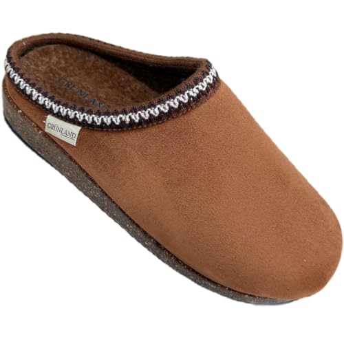 GRUNLAND Marivelle Winter-Sandalen aus Samt mit Filzfutter und warmem, herausnehmbarem Fußbett, Leder, 40 EU von GRÜNLAND il benessere è naturale