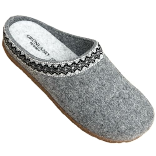 GRUNLAND RE-SOFT Damen Winterschuhe RELAXIA Winterschuhe Filz bequem und warm und herausnehmbares Fußbett RE-SOFT, Asche, 38 EU von GRUNLAND