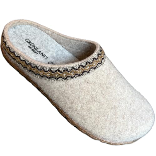 GRUNLAND RE-SOFT Damen Winterschuhe RELAXIA Winterschuhe Filz bequem und warm und herausnehmbares Fußbett RE-SOFT, Naturbeige, 37 EU von GRÜNLAND il benessere è naturale