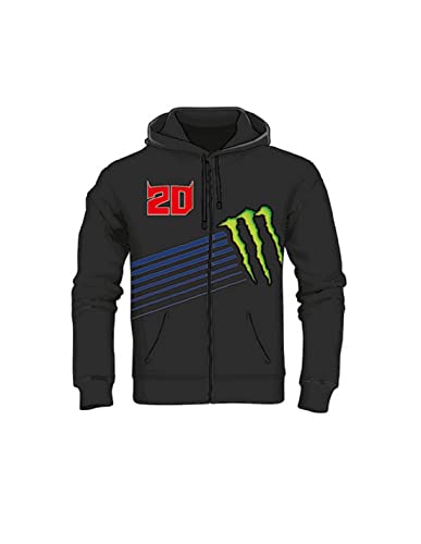 GRUPPO PRITELLI Fabio Quartararo Monster FQ20 MotoGP Sweatshirt, Schwarz / Blau / Grün, XL von GRUPPO PRITELLI
