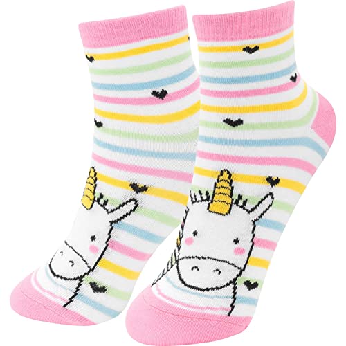 GRUSS & CO Zaubersocken mit Motiv "Einhorn" | Kindersocken, Größe 30-35, mehrfarbig | Geschenk Schultüte, Kindergeburtstag | 48250 von GRUSS & CO