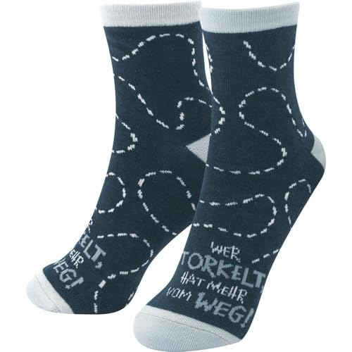 GRUSS & CO Zaubersocken Motiv Torkeln | Geschenk lustig | Socken Größe 41-46 | Männergeschenk | 48228 von GRUSS & CO