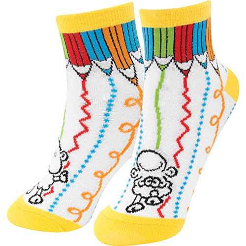 GRUSS & CO Zaubersocken mit Motiv "Stift" | Kindersocken, Größe 30-35, mehrfarbig | Geschenk Schultüte, Kindergeburtstag | 48249 von GRUSS & CO