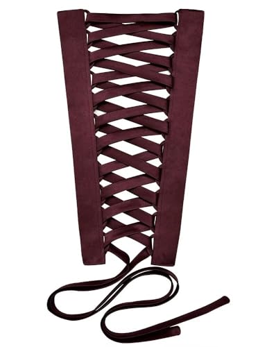 GRYUIRY Korsett-Set für Damen, Satin-Korsetts, Schlaufen, Verlängerung, Reißverschluss, verstellbar, Korsett am Rücken für Ballkleider, Burgunder, 14 GRYUIRY Korsett-Set für Damen, Satin-Korsetts, Schlaufen, Verlängerung, Reißverschluss, verstellbar, Korsett am Rücken für Ballkleider, Burgunder, 14 von GRYUIRY