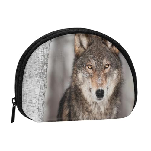 Geldbörse, Geldbörsen, Geldbörse, Kleingeldbeutel, Mini-Geldbörsen für Damen und Mädchen, Geschenk, Wilder Wolf-Druck von GRatka