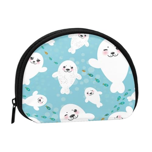 Geldbörse, Geldbörsen, Geldbörse, Kleingeldbeutel, Mini-Geldbörsen für Frauen und Mädchen, Geschenk, niedliche lustige Robben von GRatka