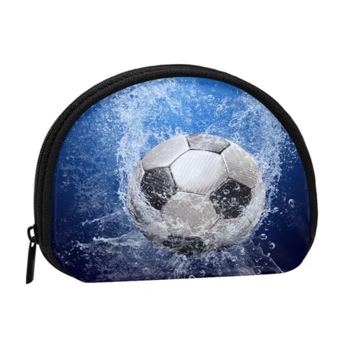 Geldbörse, Geldbörsen, Kleingeldbeutel, Mini-Geldbörsen für Damen und Mädchen, Geschenk, Fußball-Wasserdruck von GRatka