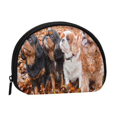 Geldbörse, Geldbörsen, Kleingeldbeutel, Mini-Geldbörsen für Frauen und Mädchen, Geschenk, Cavalier King Charles Spaniel Herbstwelpen von GRatka