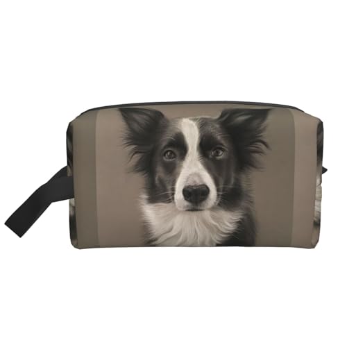 Make-up-Tasche, Border Collie, Reise-Kosmetiktasche, Kulturbeutel, tragbarer Make-up-Taschen-Organizer von GRatka