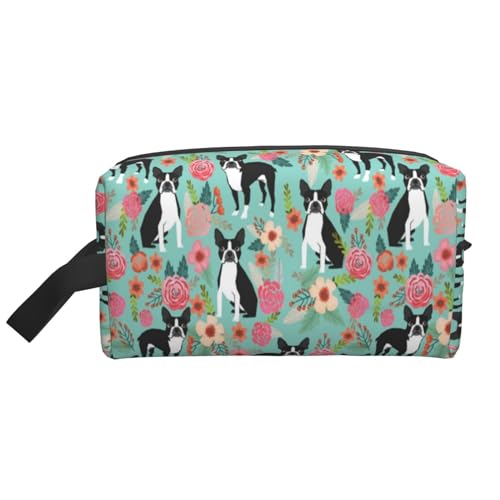 Make-up-Tasche, Boston Terrier, Reise-Kosmetiktasche, Kulturbeutel, tragbarer Make-up-Taschen-Organizer von GRatka