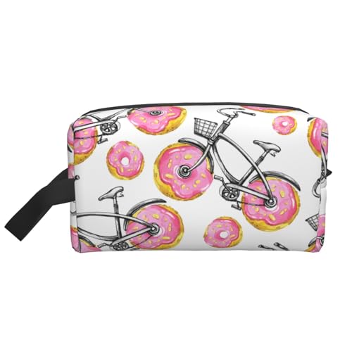 Make-up-Tasche, Donuts, Fahrräder, Reise-Kosmetiktasche, Kulturbeutel, tragbarer Make-up-Taschen-Organizer von GRatka