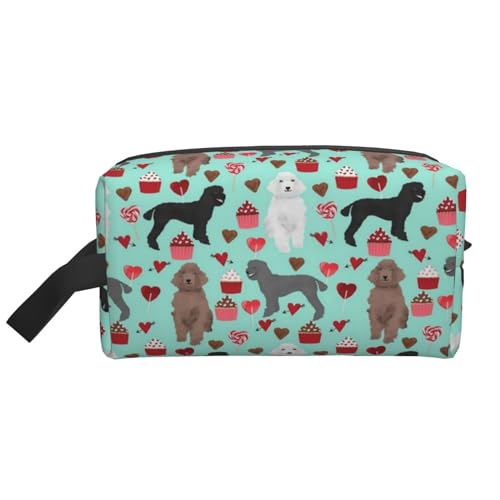 Make-up-Tasche, Pudel-Hunde-Reise-Kosmetiktasche, Kulturbeutel, tragbarer Make-up-Taschen-Organizer von GRatka