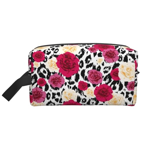 Make-up-Tasche, buntes Leopardenmuster, Reise-Kosmetiktasche, Kulturbeutel, tragbarer Make-up-Taschen-Organizer von GRatka